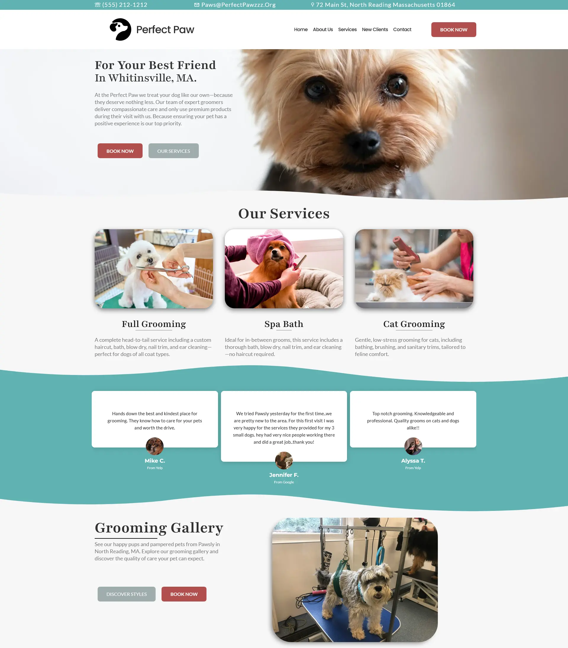 example website for a grooming website